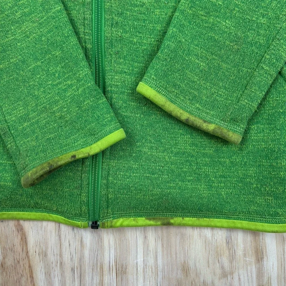 Patagonia Better‎ Sweater Jacket Boys Large 12 Green Fleece Full Zip Pockets